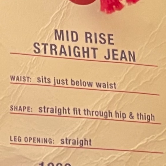 New - Lands End straight leg jeans. Size 6 tall - Picture 6 of 6